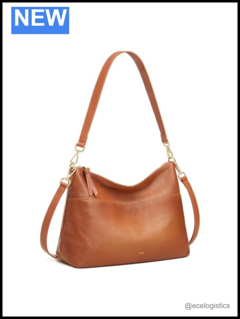 Leather Hobo Crossbody Bag for Women with 2 Straps